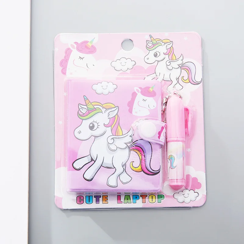 Kawaii Единорог Фламинго мультфильм ноутбук шариковая ручка набор Дневник Книга