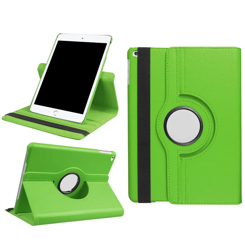 Green Чехол для iPad 9,7 градусов вращающийся на 360 градусов смарт-чехол с функцией автоматического пробуждения/сна из искусственной кожи чехол для iPad 9,7 дюймов - Цвет: Green