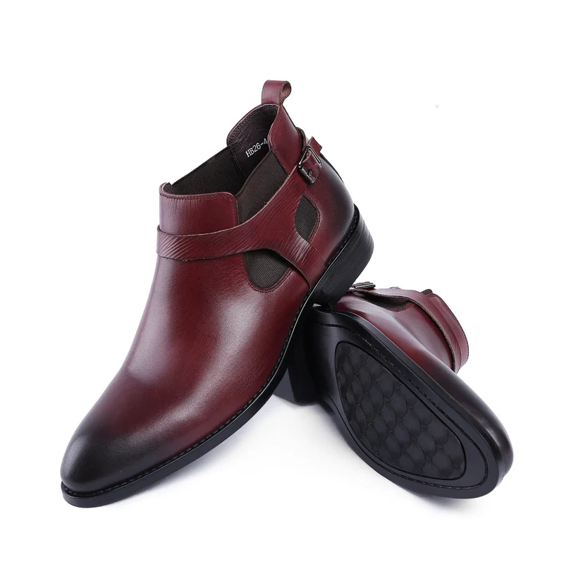 

Classic Buckles Mens Real Leather Italy Derby Oxfords Shoes 2018 Wedding Dress Party Shoes Motorcycle Ankle Boots Sapatos