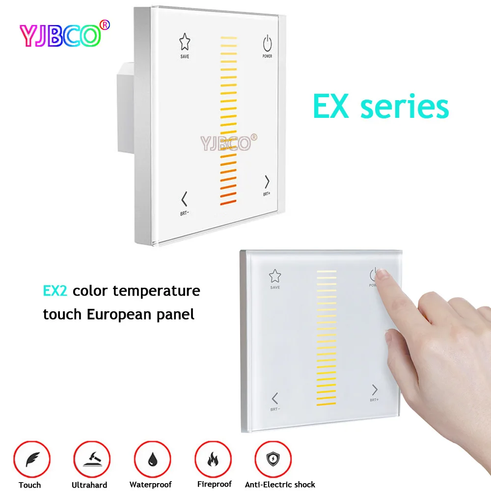 EX2 светодиодный Цвет температурный переключатель сенсорной панели 2 4 ГГц DMX512