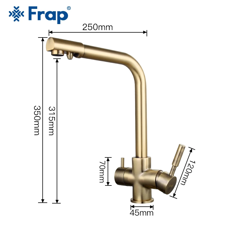 FRAP кухонный кран 5 цветов латунный домашний для раковины смеситель с фильтром