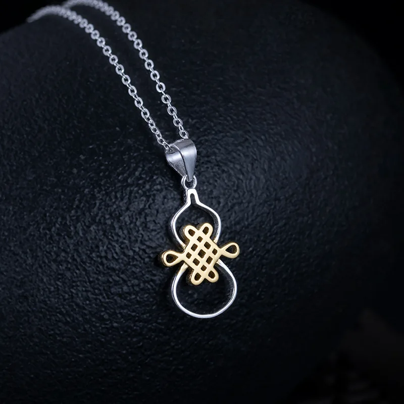 Ожерелье и кулон Flyleaf с золотым китайским узлом для женщин классический стиль