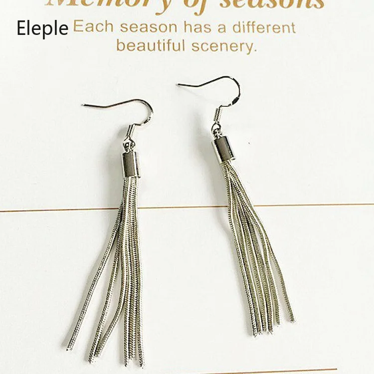 Элегантные женские корейские длинные серьги модные аксессуары для свадебной