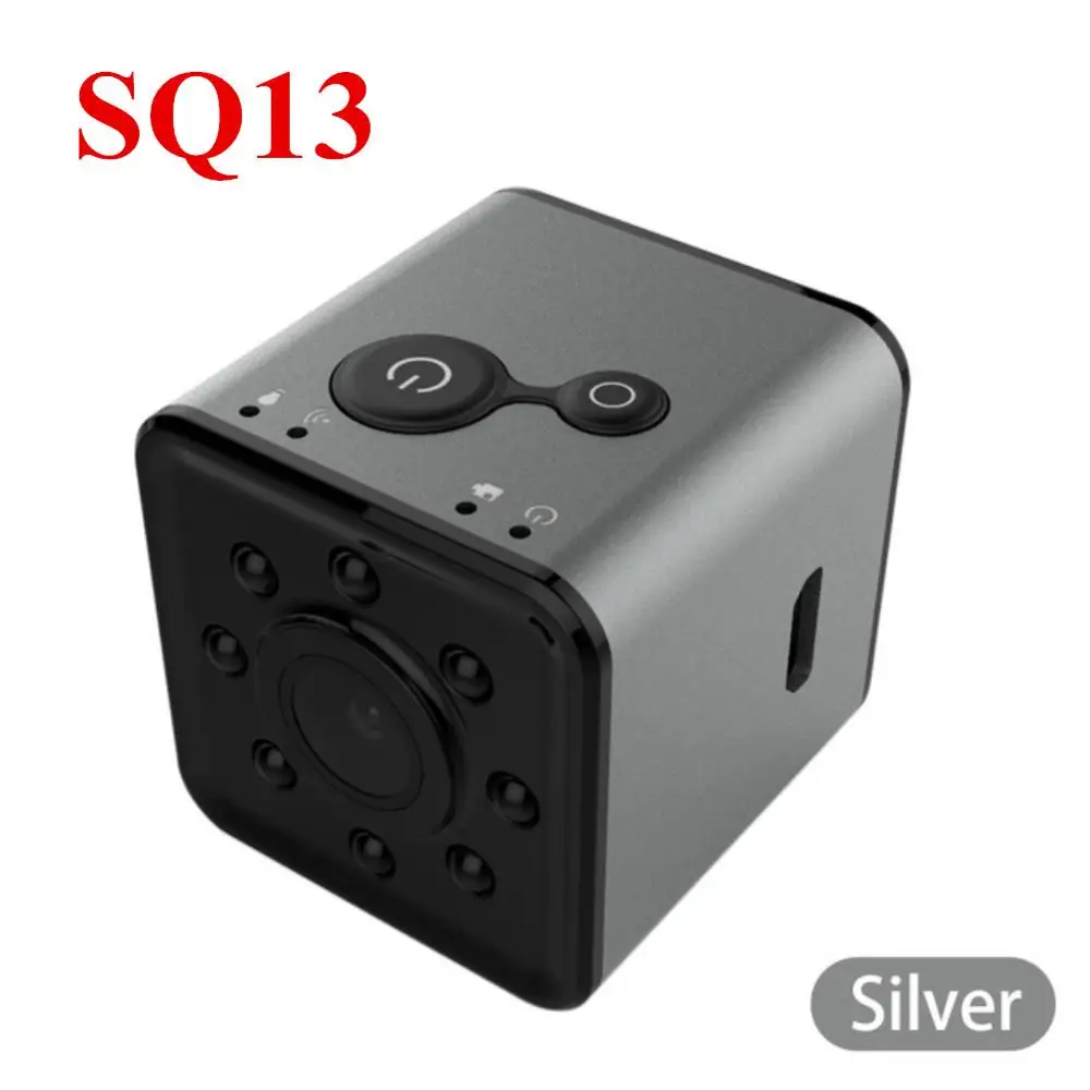 SQ13 Gray Мини-камера SQ13 SQ11 SQ16 SQ19 1080P с сенсором, портативная видеокамера безопасности, маленькая камера с секретной камерой espia, поддержка скрытой TFcard - Цвет: SQ13 Gray