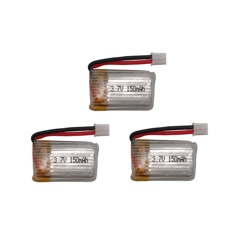 Литий-полимерный аккумулятор для E010 E010C E011 E013 H36 CX-95 T36, 3 шт., 3,7 В, 150 мАч, запчасти для квадрокоптера