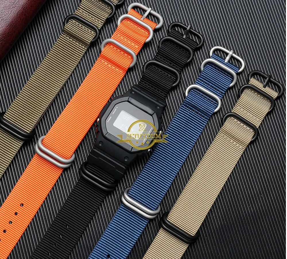 Ремешок для часов Замена клеммы для casio DW-56006900 GA-110 GW-M5610 серии нейлоновый ремешок для наручных часов+ Пластик интерфейс ремешок для наручных часов 16 мм