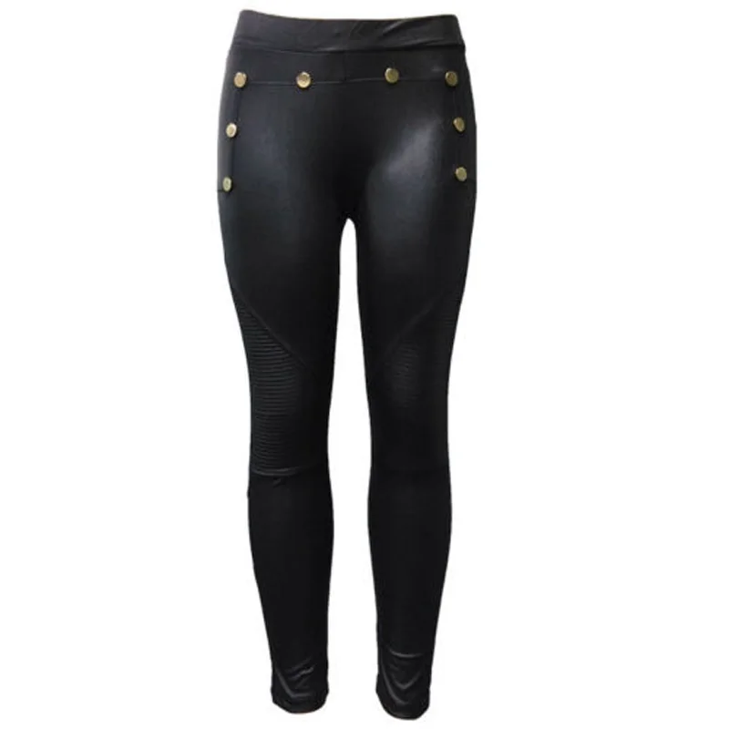 Новинка женские штаны из искусственной кожи эластичные леггинсы-карандаш с