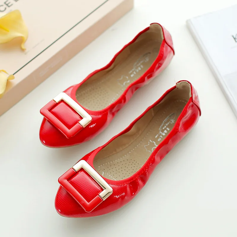 Женские туфли ZHENG PIN JIA REN легкие с острым металлическим ремешком и пряжкой удобные