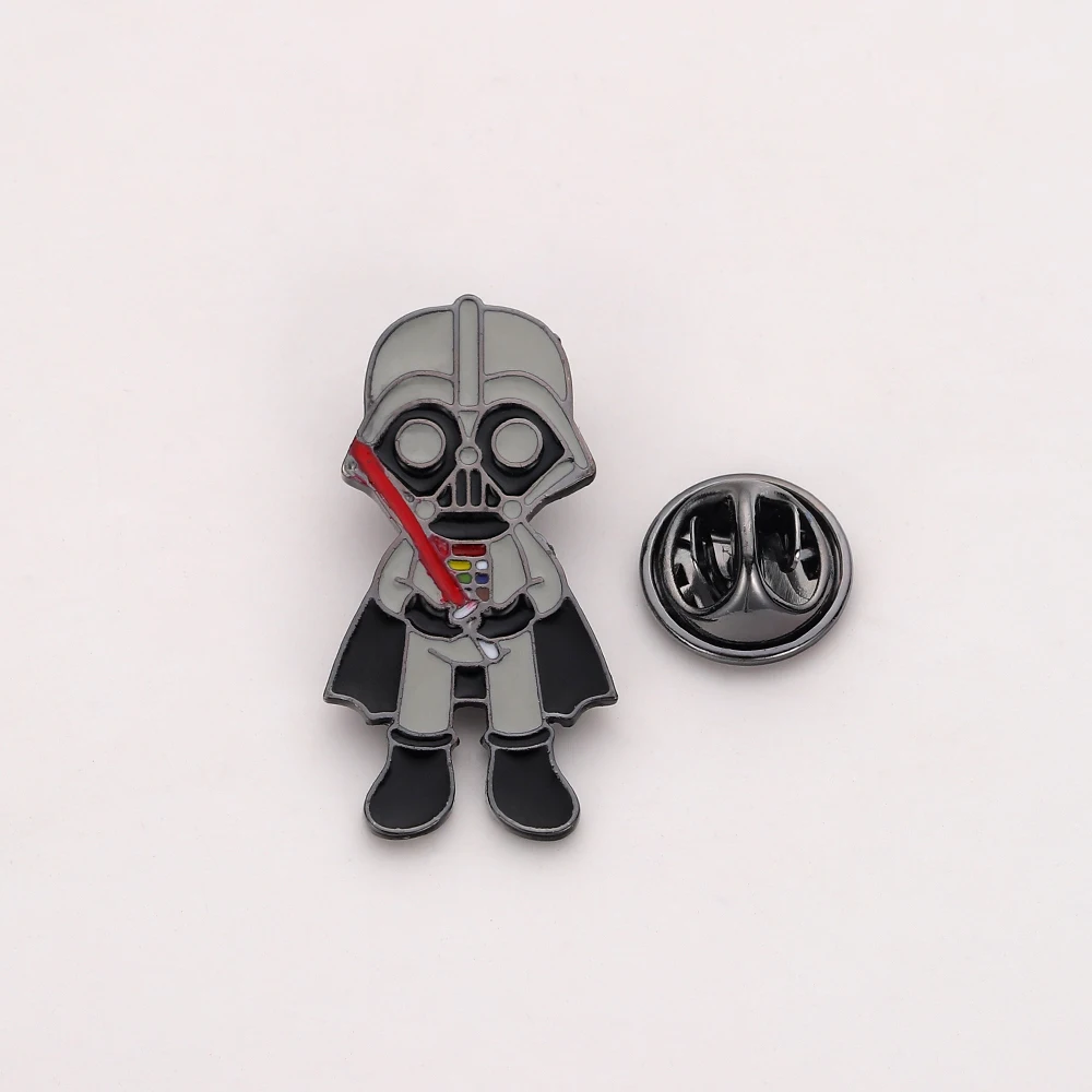 Звездные войны Kylo Ren Эмаль Булавка последний джедай фигурки брошь Хан Solo, Leia, Yoda, штурмовик, Дарт Мол, Chewbcca булавка подарок
