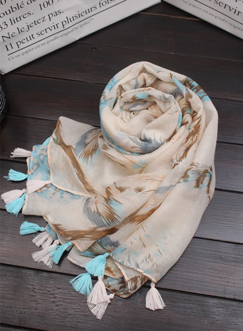 

2018 new scarf fashion elegant feather pattern large pink female scarf shawl holiday sun shawl sunscreen towel scarf