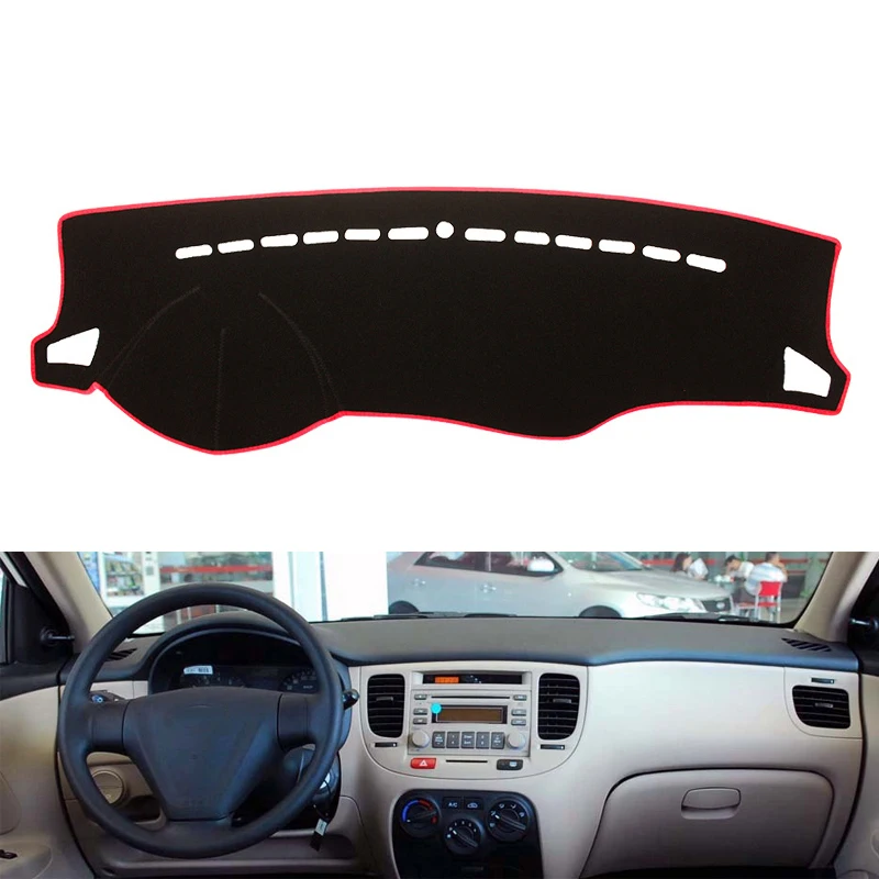 Auto Car Dashboard Cover Dash Mat Board Pad Carpet Dashmat Interior Mats for Kia RIO 2005 - 2007 Right Hand Drive Accessories | Автомобили