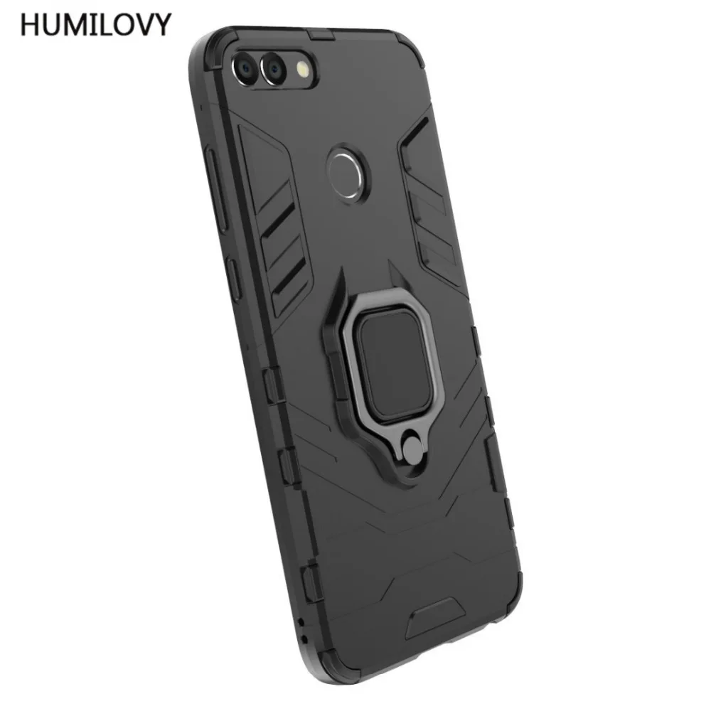For Huawei P Smart Case Capa Car Magnetic Bracket Finger Ring TPU+PC Stand Armor for Smart/ Enjoy 7S Cover |