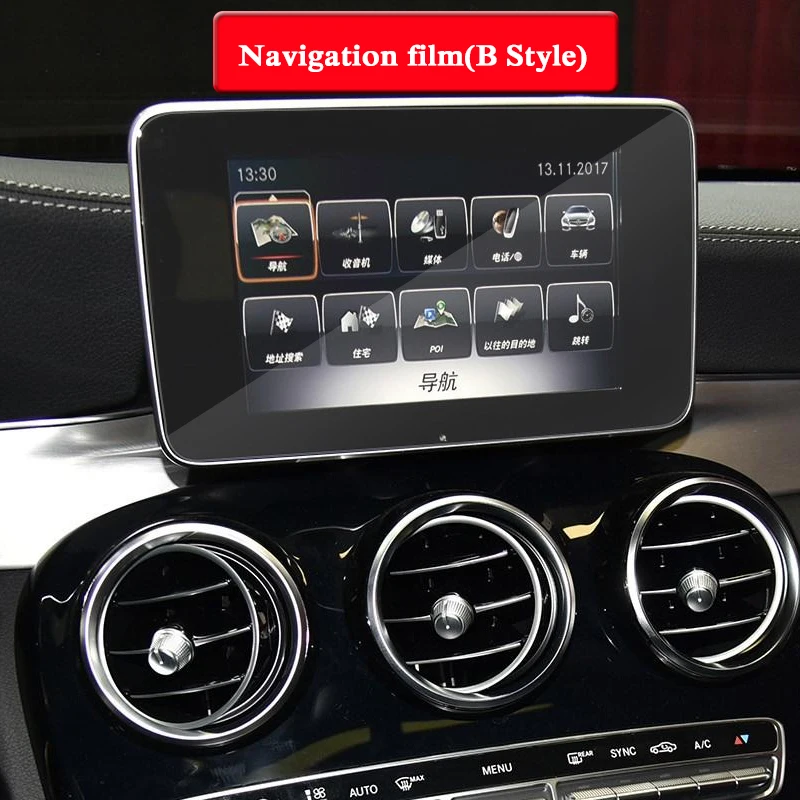 Для Mercedes Benz C-Class W204- автомобильный Стайлинг gps навигационный экран Стеклянная защитная пленка приборная панель дисплей для автомобиля