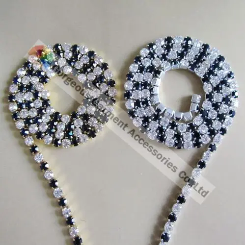 Цепочка из серебра с аметистом 10 ярдов 4 мм|crystal chain|crystal browbandscrystal ss16 |