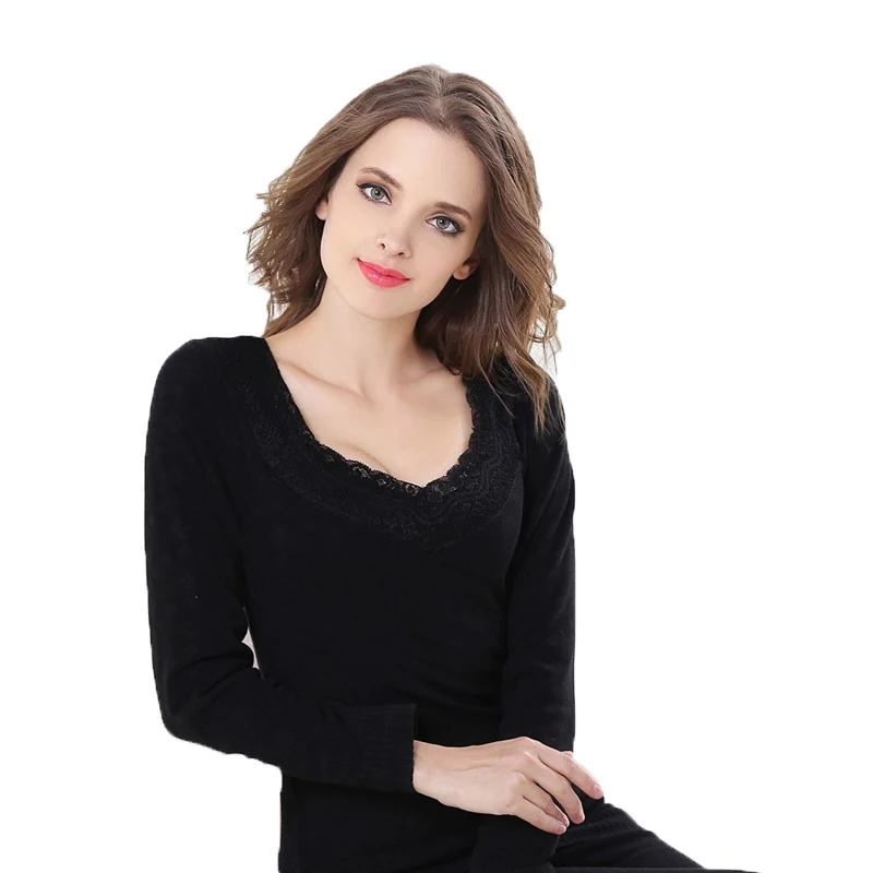 New Warm Thermal Underwear Women Thickening Winter Clothes Round Collar Long Johns womens beautiful body winter clothing Set | Женская