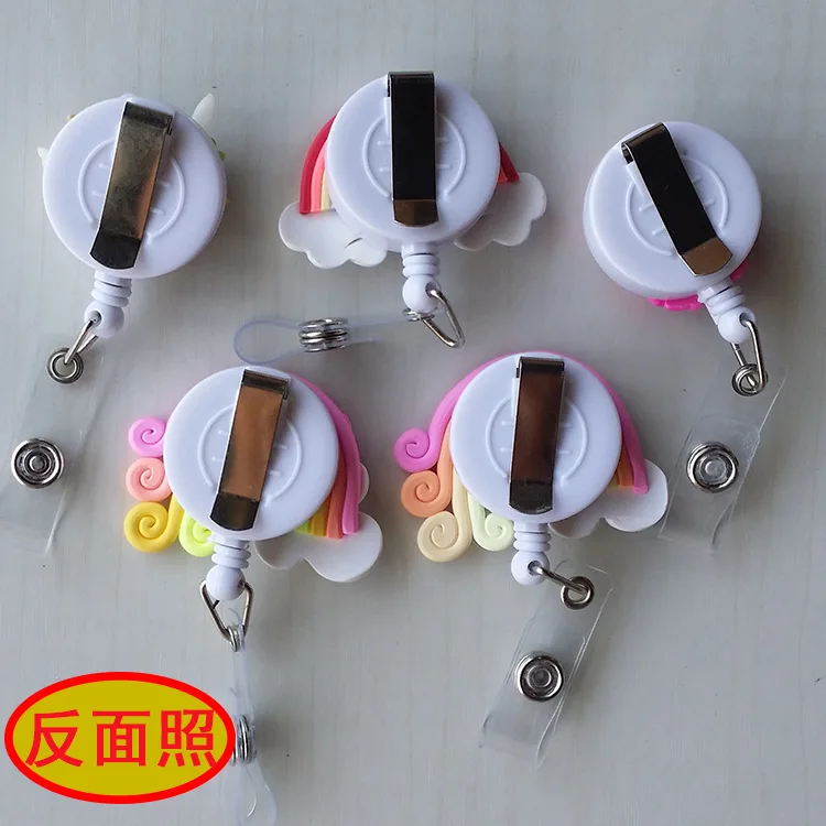 Васи леденец Радуга выдвижной Бейдж ID карты клип удостоверение личности милый