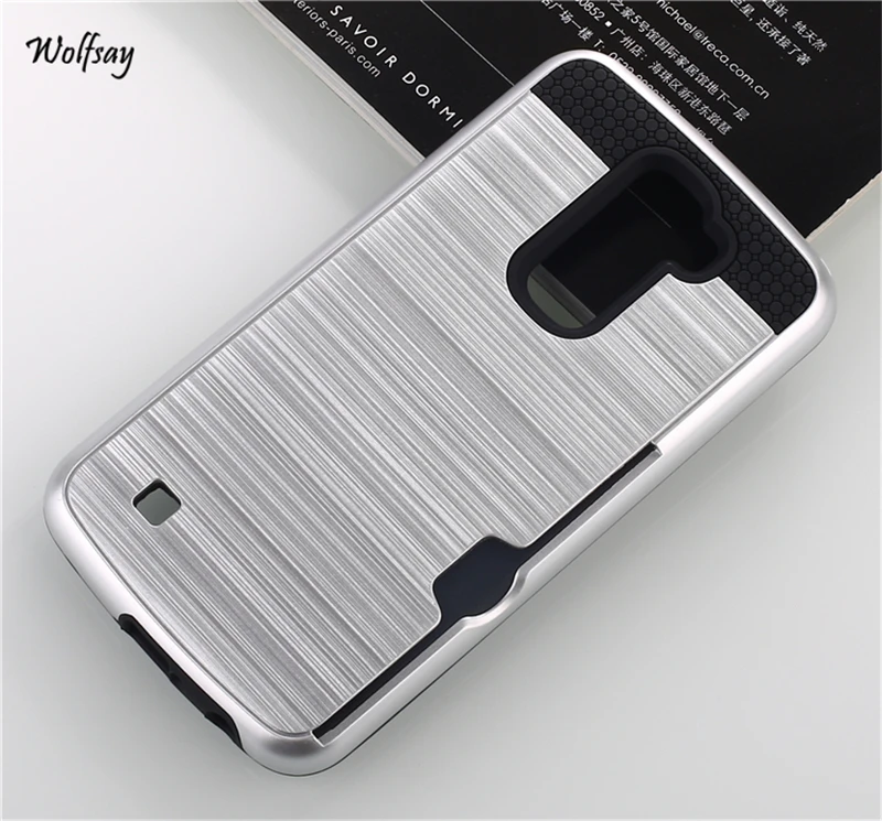 Чехол Wolfsay для LG K10 матовый чехол с отделением карт K 10 K420N K430 K430DS бронированные