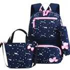 3 шт.компл. новая вместительная школьная сумка в горошек для девочек, Детский рюкзак на молнии, школьные ранцы для девочек-подростков