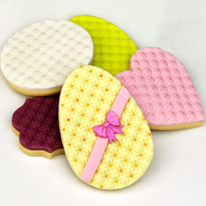 С принтом в виде крестиков рельефные силиконовые формы DIY Fondant (сахарная) торта