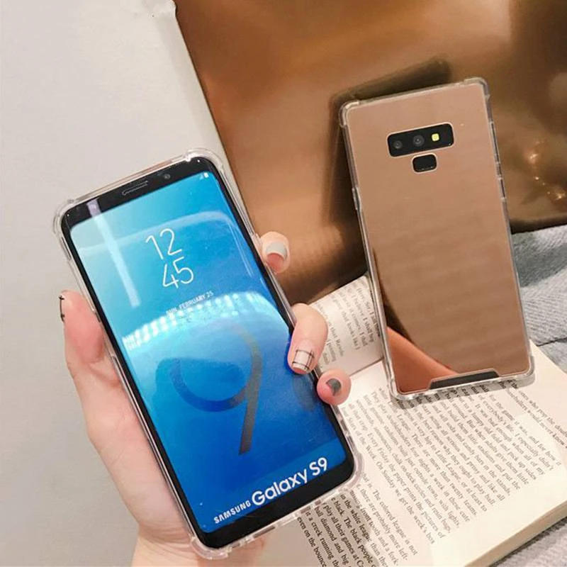 Противоударный чехол с зеркалом для макияжа Samsung Galaxy s10 s8 s9 plus note 9 8 мягкий