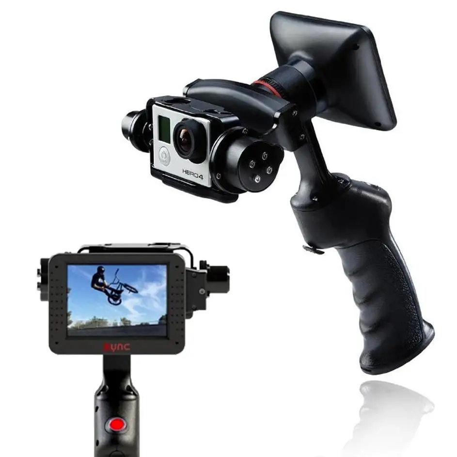 GP1 2 оси Gimbal Стабилизатор Ручной видео gimbal с 3 5 &quotмонитор для Go Pro Hero + 4 Экшн