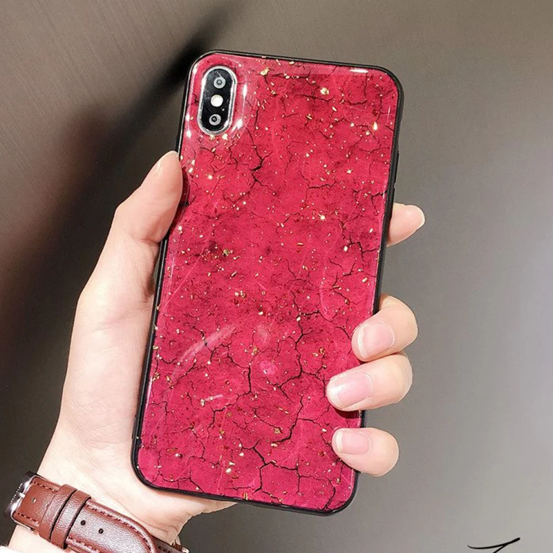 Блестящий Мягкий чехол из ТПУ с мраморным камнем для iPhone 6 6s 8 7 Plus XS Max XR X 10 |
