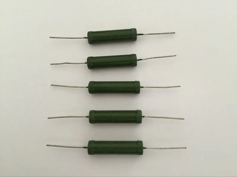 

5PCS RX21 wire wound resistor 10W 0.1R-10K Ohm flat wire heat dissipation power resistor