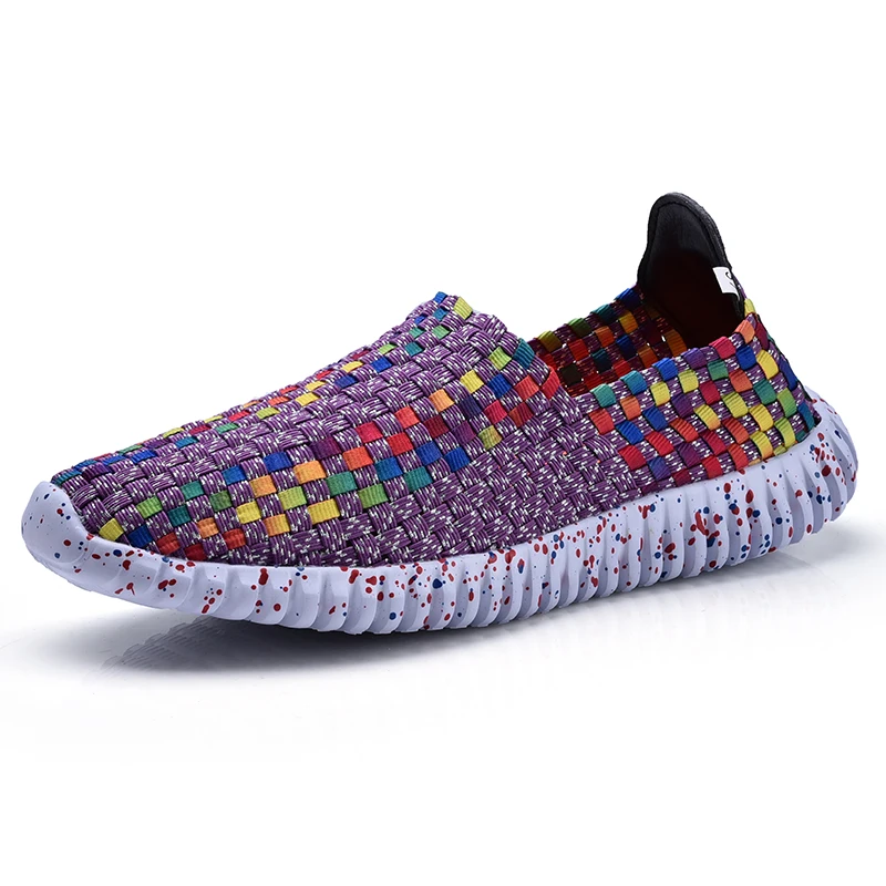 Женская обувь размера плюс 35 44 летние женские дышащие плетеные туфли s