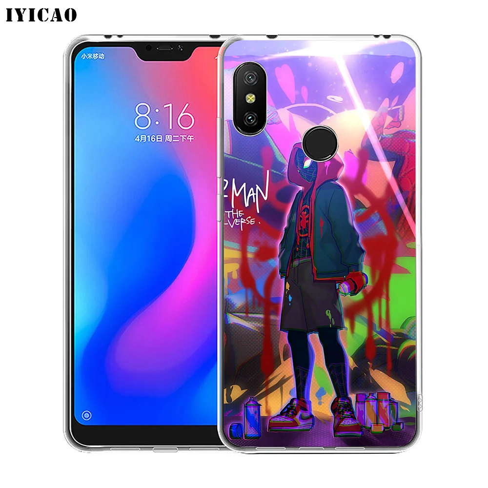 Мягкий силиконовый чехол для телефона IYICAO Spider Man in The Verse Xiaomi Redmi 4A 5A 6A Note 7 6 5 Pro Plus 4X