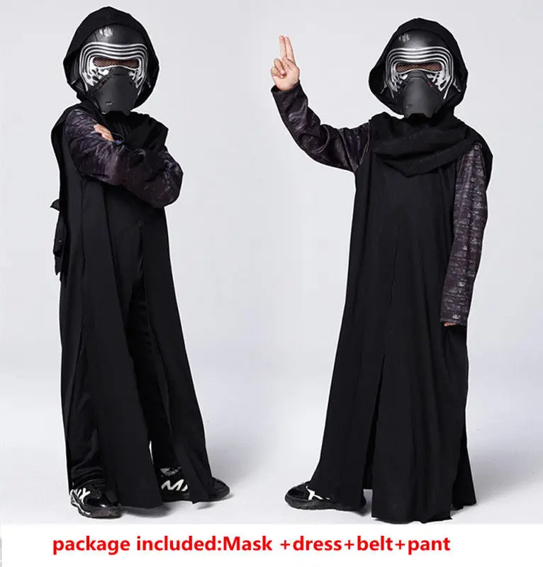 Kylo Ren штормовой солдат Дарт Вад джедаи Пробуждение Дети Мальчики Костюм маска