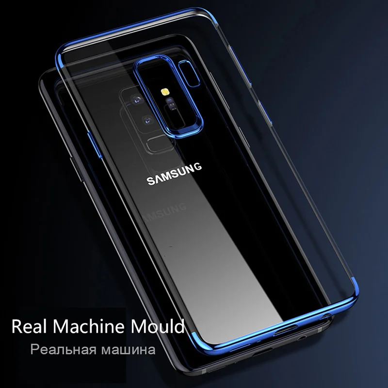For Samsung Galaxy S7 S8 Case Luxury Original Ultra Thin Anti Knock Soft Transparent edge S9 plus |