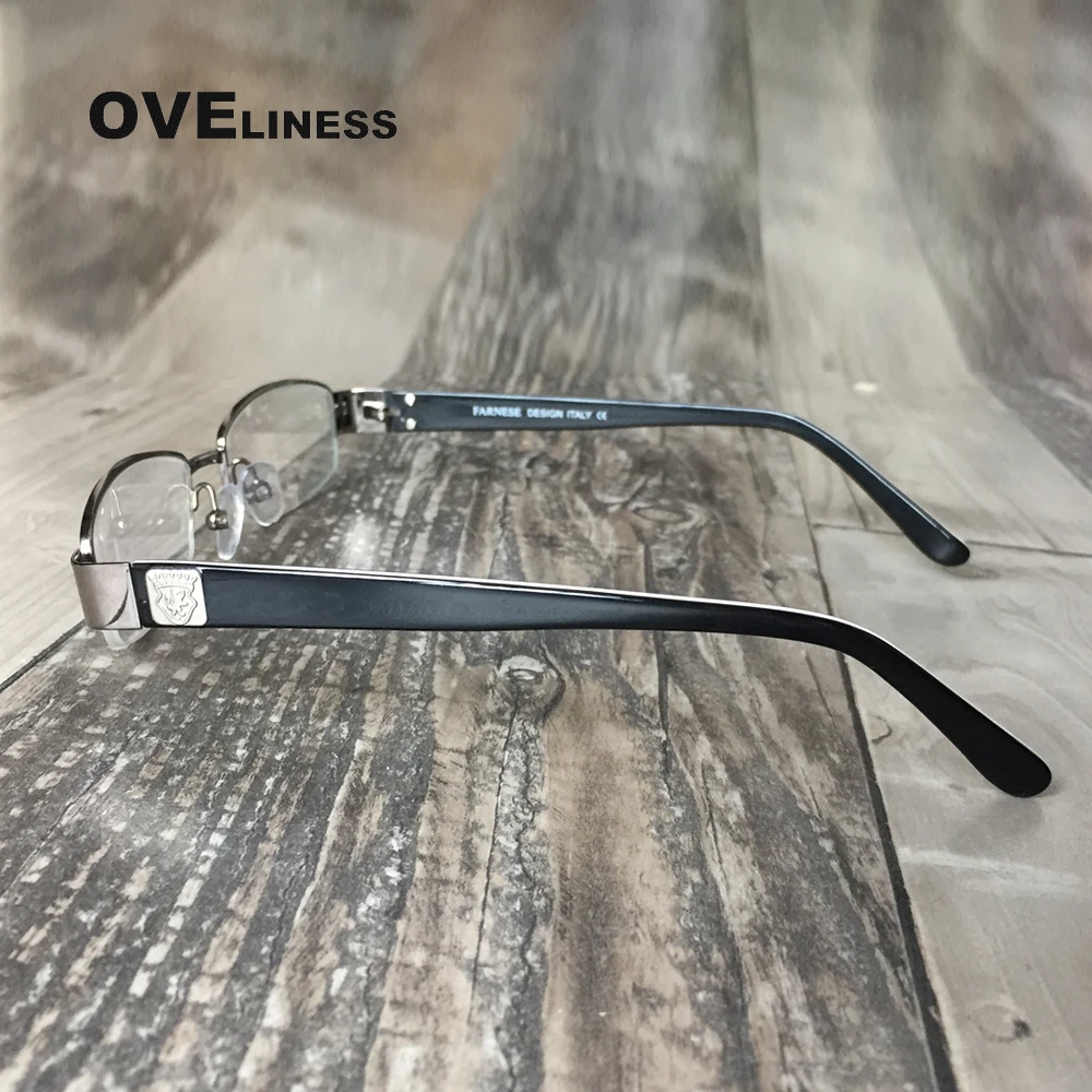 Оправа для очков полуободок очки близорукости цвет пистолета женщин прозрачные