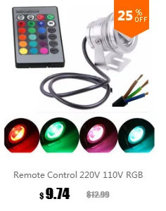 IP65 Watrproof Диммер 10 Вт RGB Светодиодный точечный светильник 12V сад квадратный ярд лампа заливающего света с ИК-пульт дистанционного управления