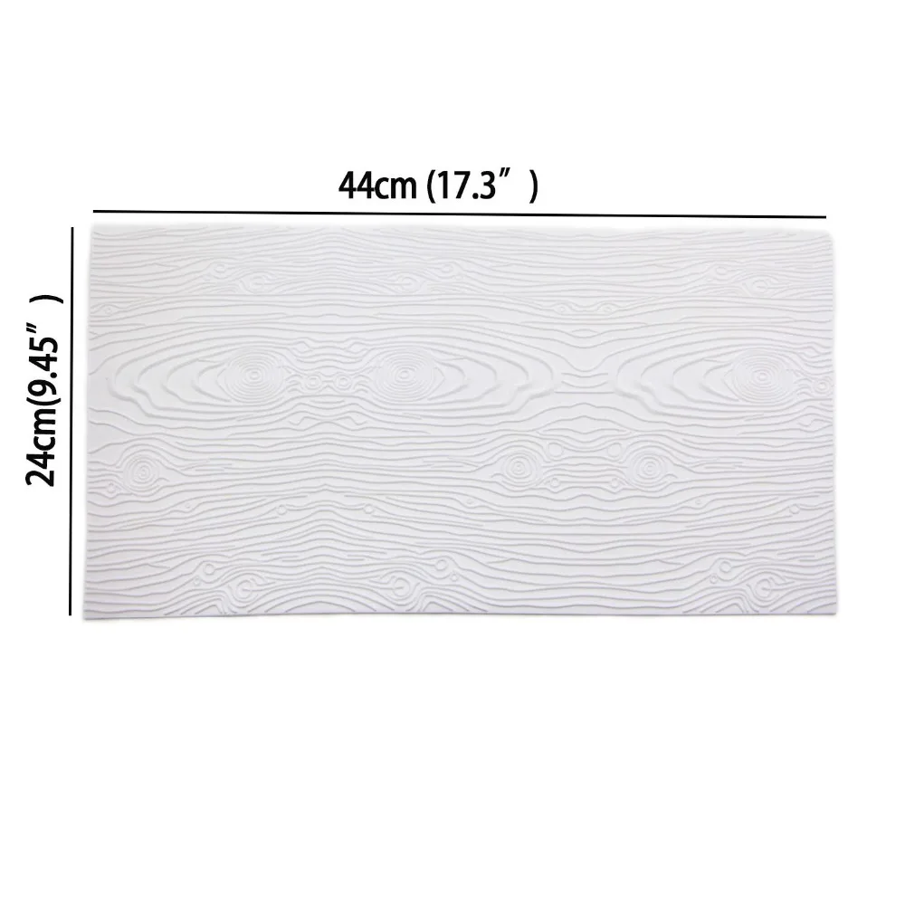 440x240mm 3D Tree Bark Cake Lace Mat Silicone Lace Mold Baking Border Rind Fondant Mold To Decorate Cakes Lace DIY Baking Tools