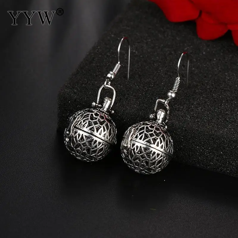 Новинка медальон для женских сережек с диффузором эфирного масла серьги шарики