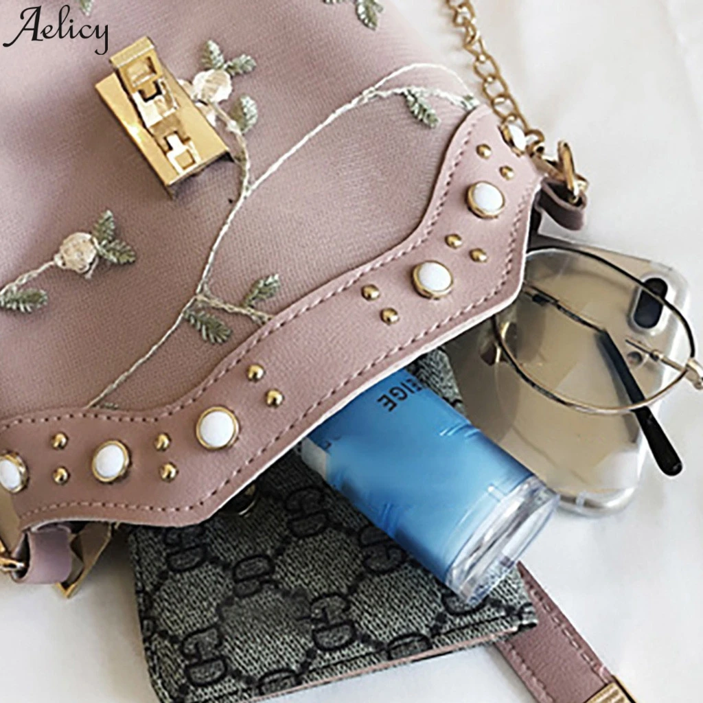 Aelicy Floral Embroidered Shoulder Bag Small Ladies Chain Messenger BagsFemale Versatile Bags Women | Багаж и сумки