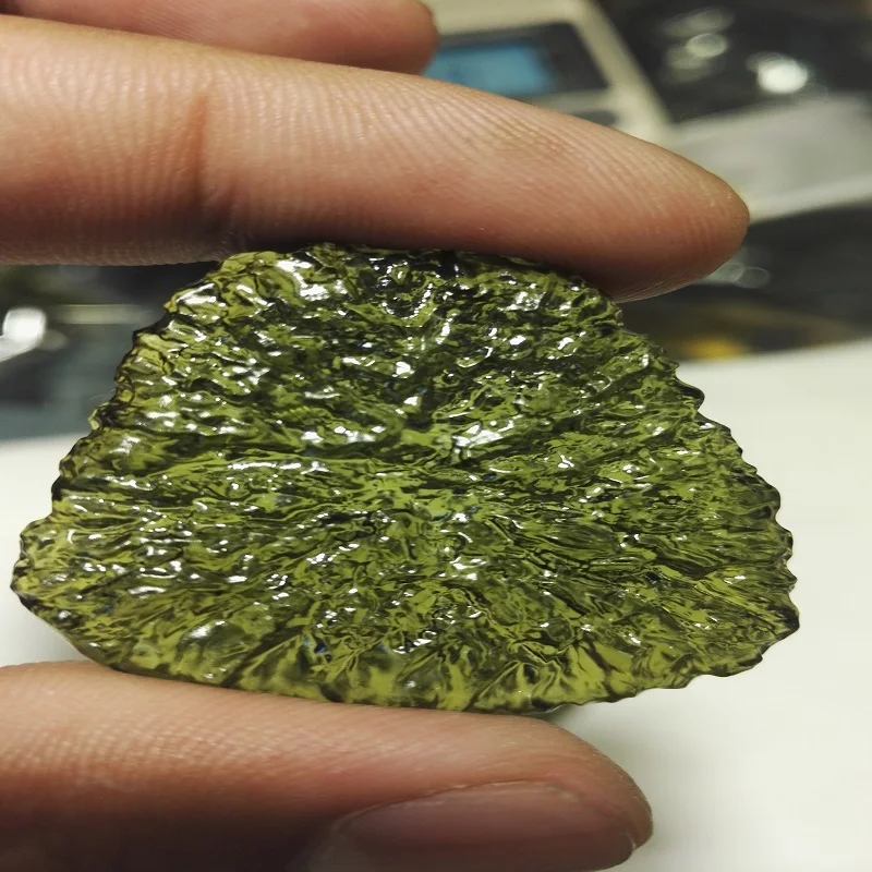 

20g-25g New Products Natural Czech Moldavite Green Aerolites Crystal Reiki Healing Stone Energy Apotropaic Take Along Gem