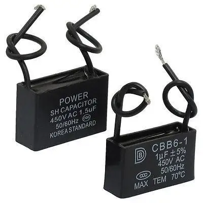 Переменного тока 450 В 1 мкФ 1.5 двойной провода двигателя вентилятора стартер