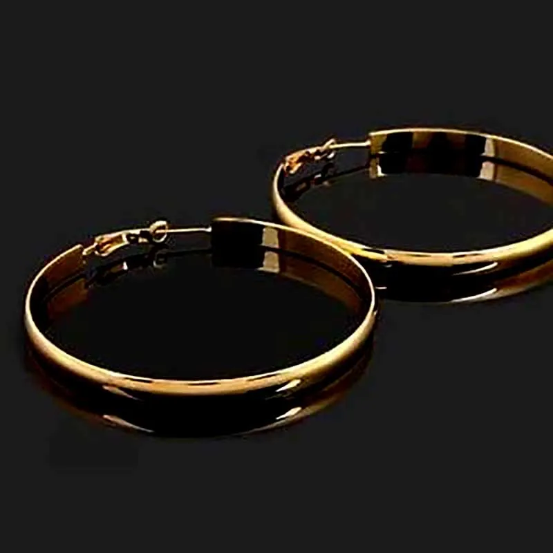 Серьги кольца женские с золотым покрытием 60 мм 2 4 дюйма|ladies hoop earrings|hoop earringsearrings
