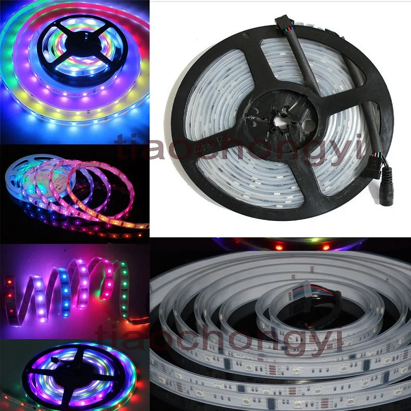Светодиодная лента водонепроницаемая 5 м 5050 RGB Dream Color 6803 IC светильник 133 изменения