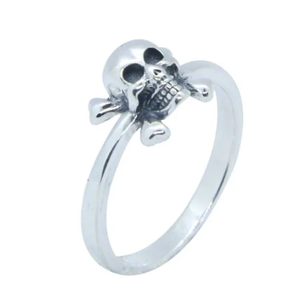 Женское кольцо с черепом из серебра 925 пробы|Кольца| |