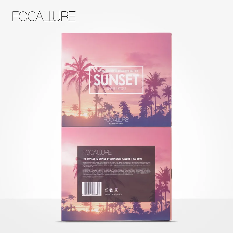 Focallure Matte Shimmer Сияющие тени для век Палитра телесный Макияж Блеск пигментные