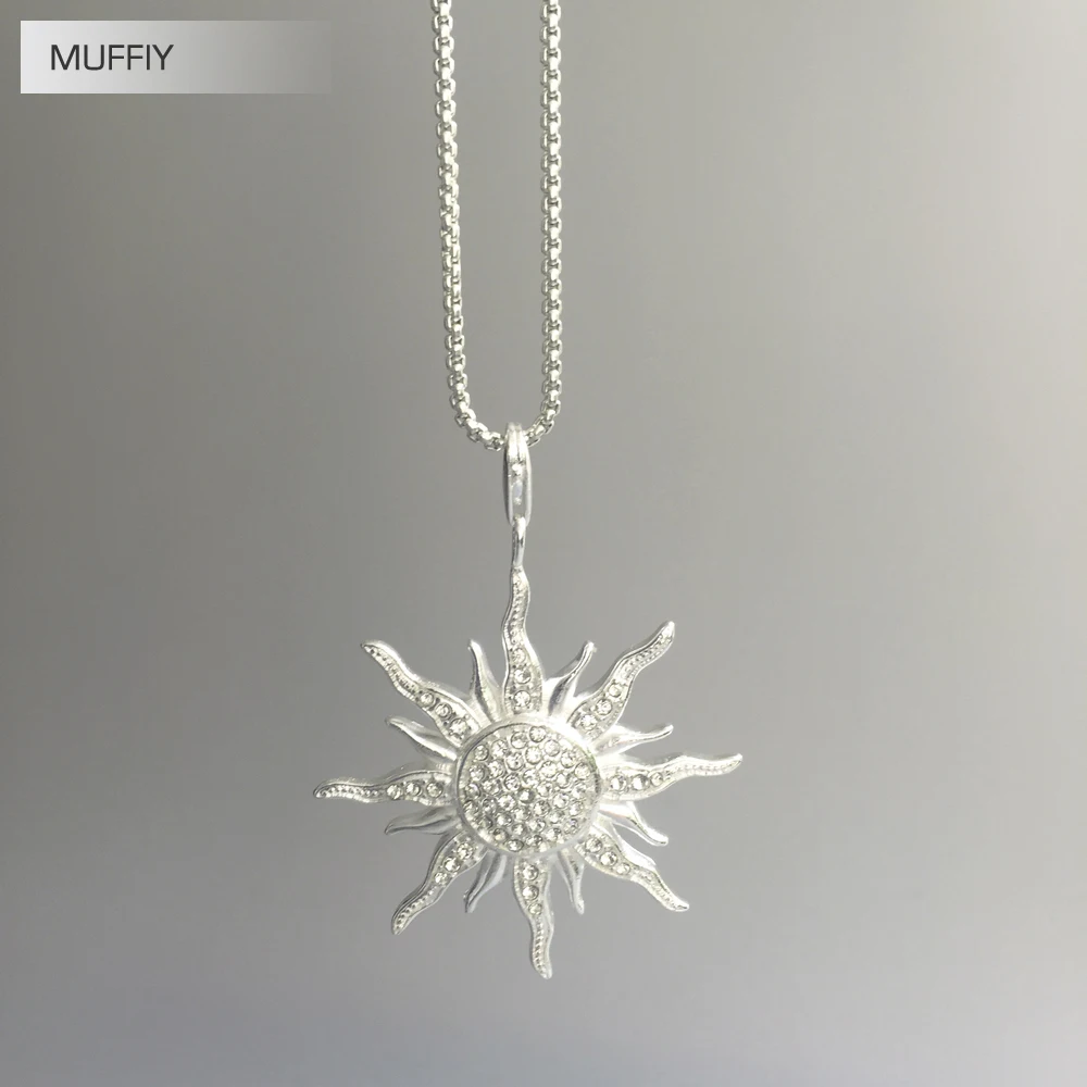 Большой кулон в виде солнца стильный CZ Кристалл циркония новая мода хорошее