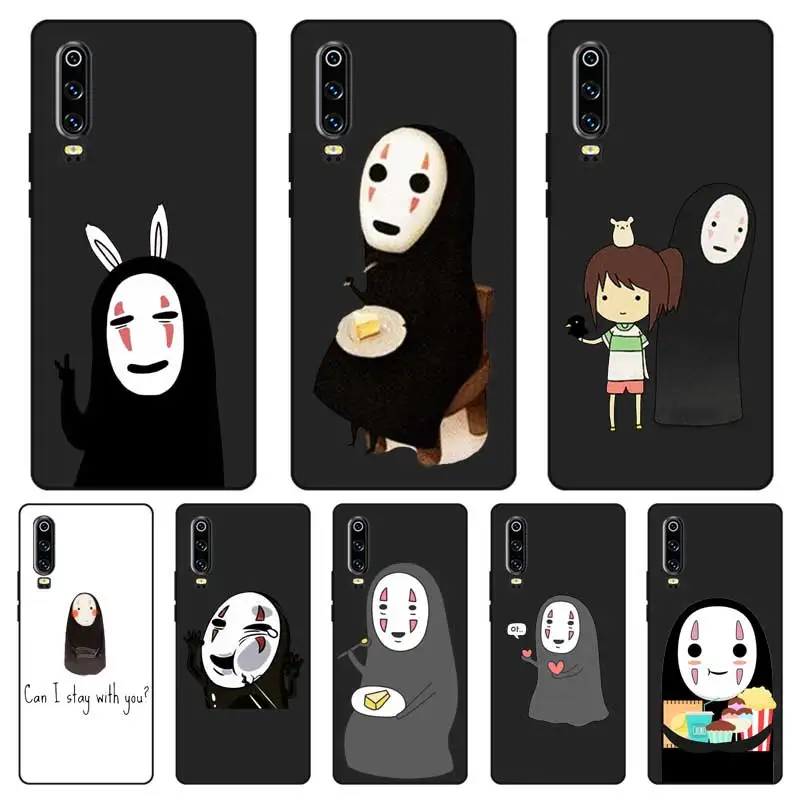 N357 No Face Man Черный силиконовый чехол для Huawei P8 P9 P10 P20 P30 Lite Pro P Smart Plus 2017 2019 |