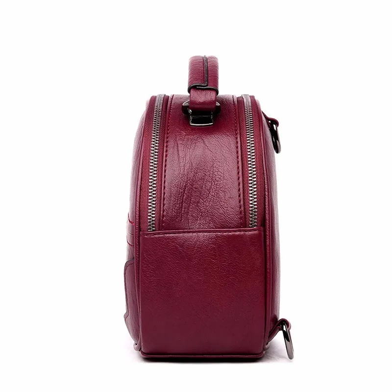 Женский кожаный рюкзак Sac A Dos небольшой многофункциональный высокого качества 2019