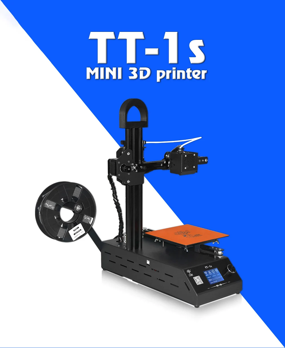 TT-1s мини Windows 3D принтер Полностью Собранный поставляется с расходными материалами 0,3 кг в случайных цветах