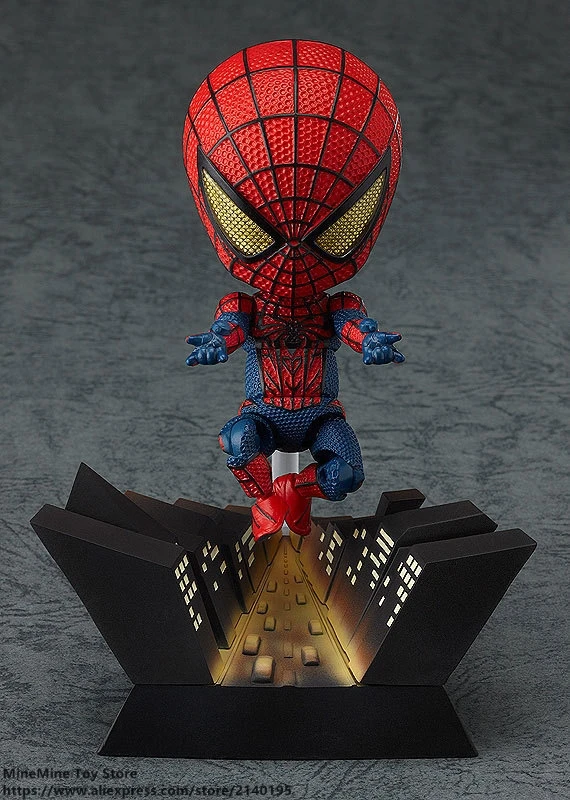 DISNEY Marvel Spiderman Q версия 10 см фигурку аниме мини украшение ПВХ Коллекционная фигурка