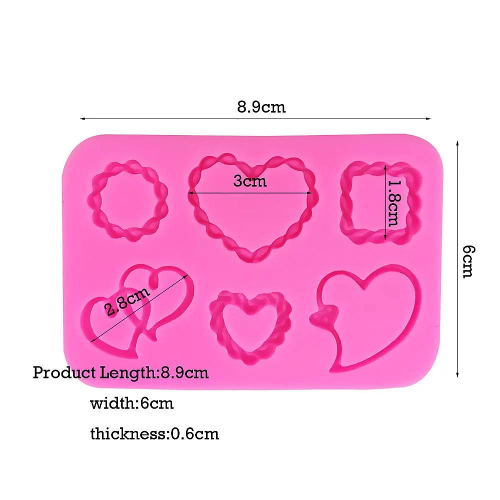Фоторамка в форме сердца 3D рельефная силиконовая форма для шоколадных