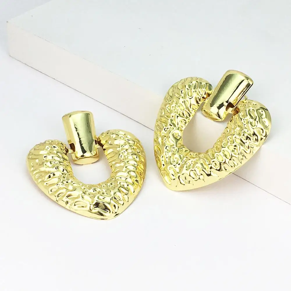 Gold Earrings 1456 MANILAI брендовые винтажные металлические массивные Висячие серьги для женщин Золотой Серебряный цвет подвески серьги большие ювелирные изделия подарок - Окраска металла: Gold Earrings 1456