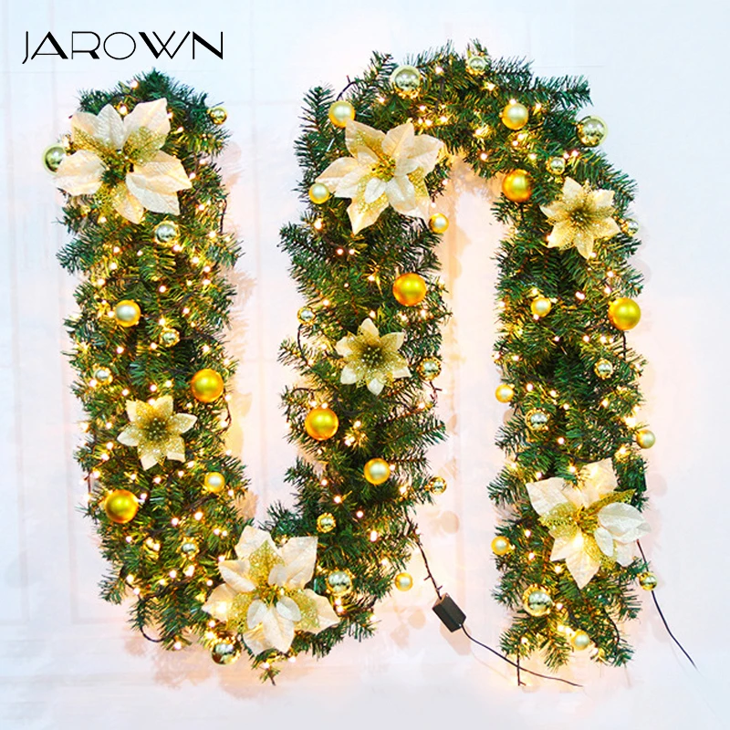 JAROWN 2.7m Artificial Flower Vine Christmas Decor Rattan Home Door Hanging Props Mall Storefront Event Gifts | Дом и сад